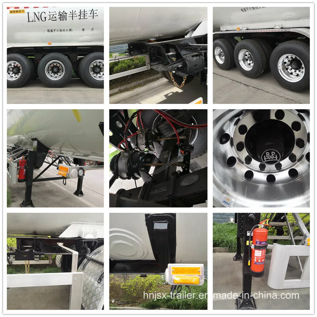 Price of New Type 55cbm/35000L Carbon Steel LNG Tank Semi Trailer