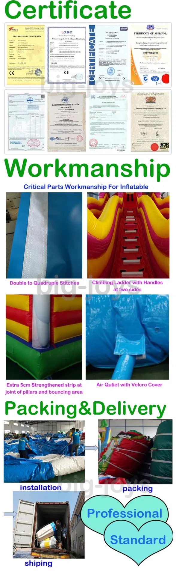 Princess Theme Inflatable Bounce Castle Combo for Sale