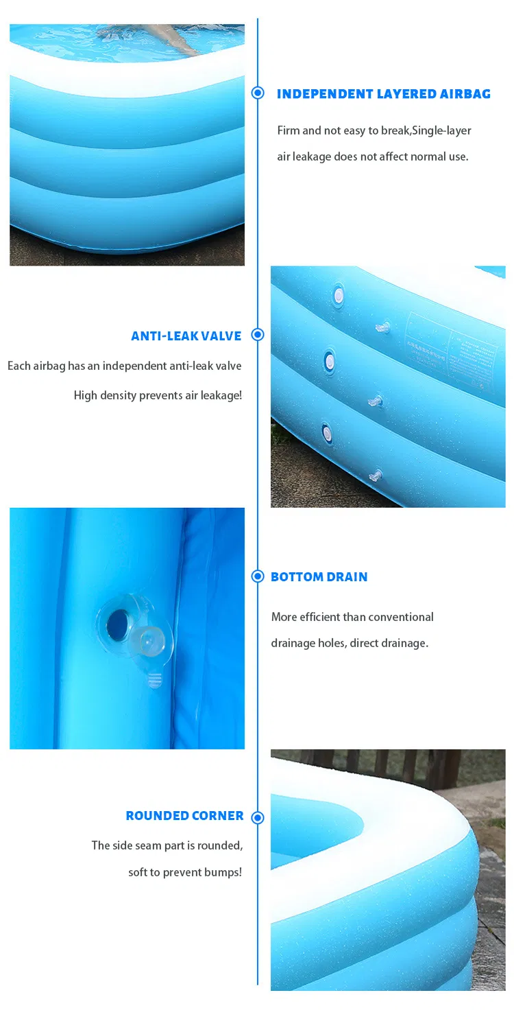 Rectangle Inflatable Swimming Pools for Kids and Adults