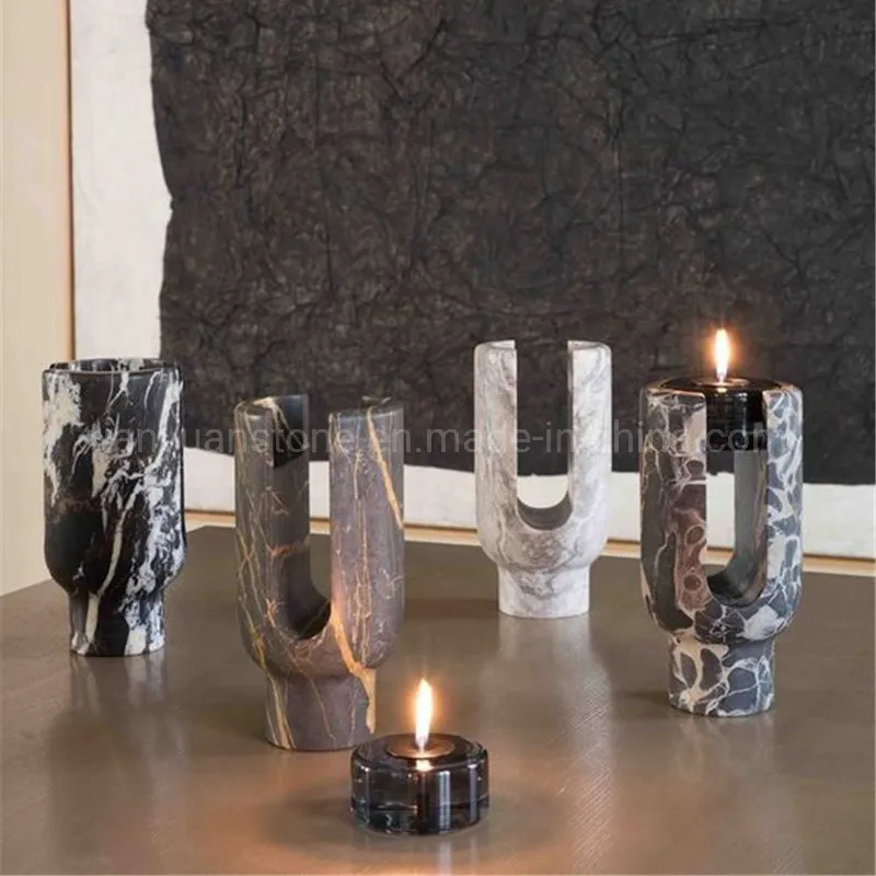 Recycle Suitable Marble Stone Candle Holder