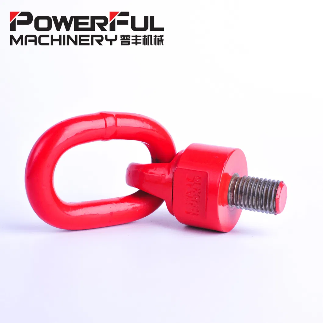 Red Painted Alloy Steel Forged Grade 80 Swivel Lifting Screw Point