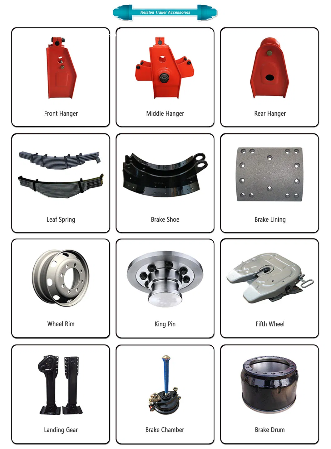 Semi Trailer Truck Parts Suspension 24t 28t 32t Single Point Bogie Suspension with Germany Type Axle for Auto Parts