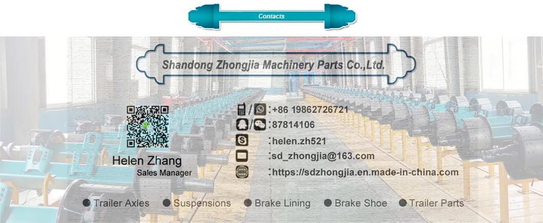 Semi Trailer Truck Parts Suspension 24t 28t 32t Single Point Bogie Suspension with Germany Type Axle for Auto Parts