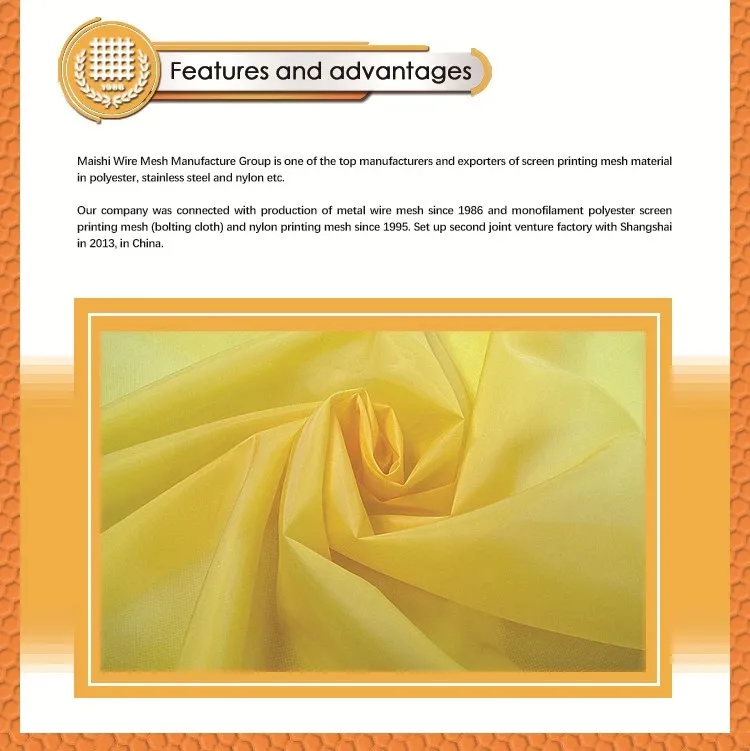 Silk Screen for Printing of 100% Polyester