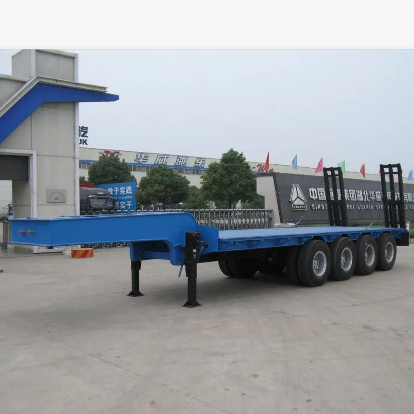 Sinotruk 4 Axle Lowbed Ramp Trailers