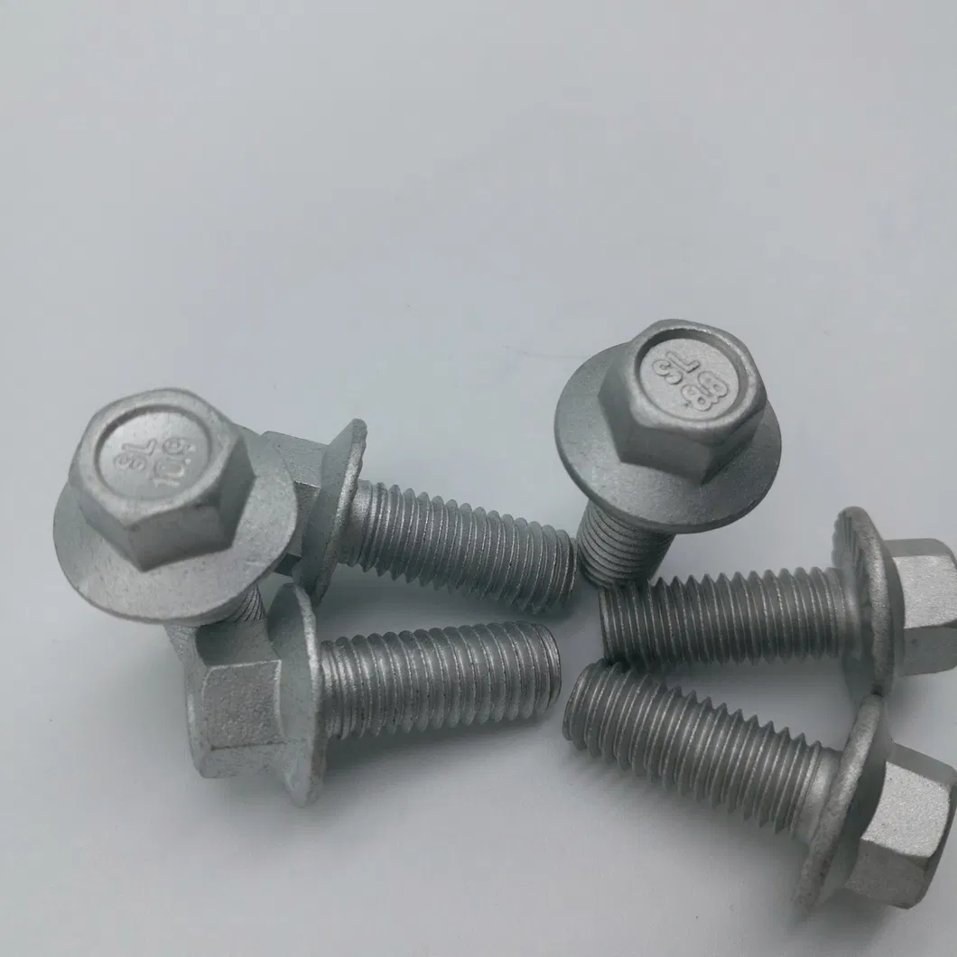 Slotted Hex Flange Screws White Zinc