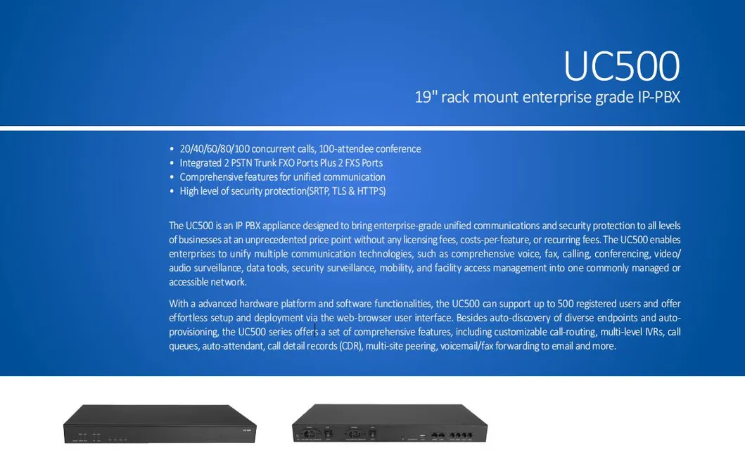 Smart 30 Concurrent Calls 2 FXO 2FXS IP PBX Platform/IP Pabx System