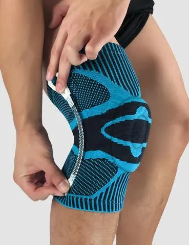 Sports Knee Brace Knitted Pressure Support Patella Brace Basketball Fitness