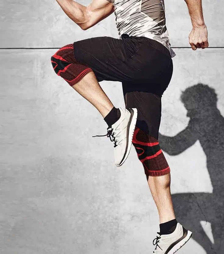 Sports Knee Brace Knitted Pressure Support Patella Brace Basketball Fitness