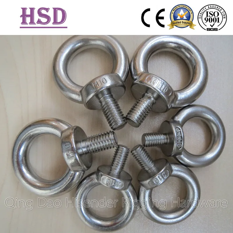 Stainless Steel Eye Bolt DIN580, DIN582, JIS 1168 , JIS1169