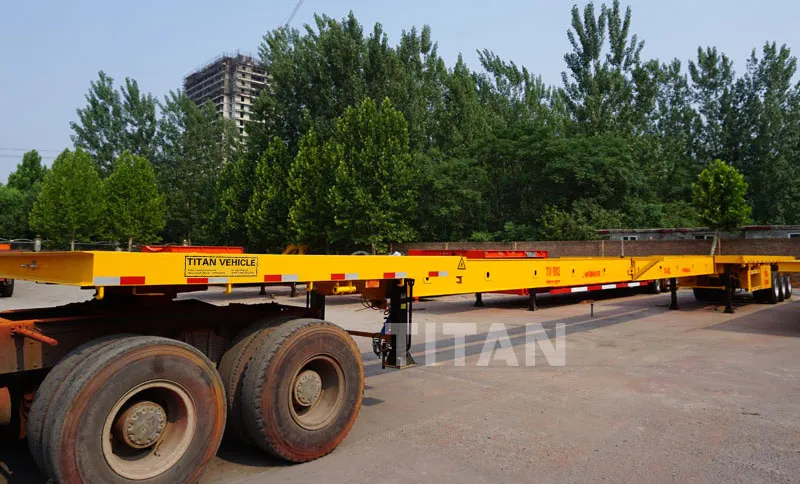 Titan Tridem Axle 20/40FT Shipping Container Flatbed Trailer Prices