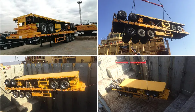 Titan Tridem Axle 20/40FT Shipping Container Flatbed Trailer Prices