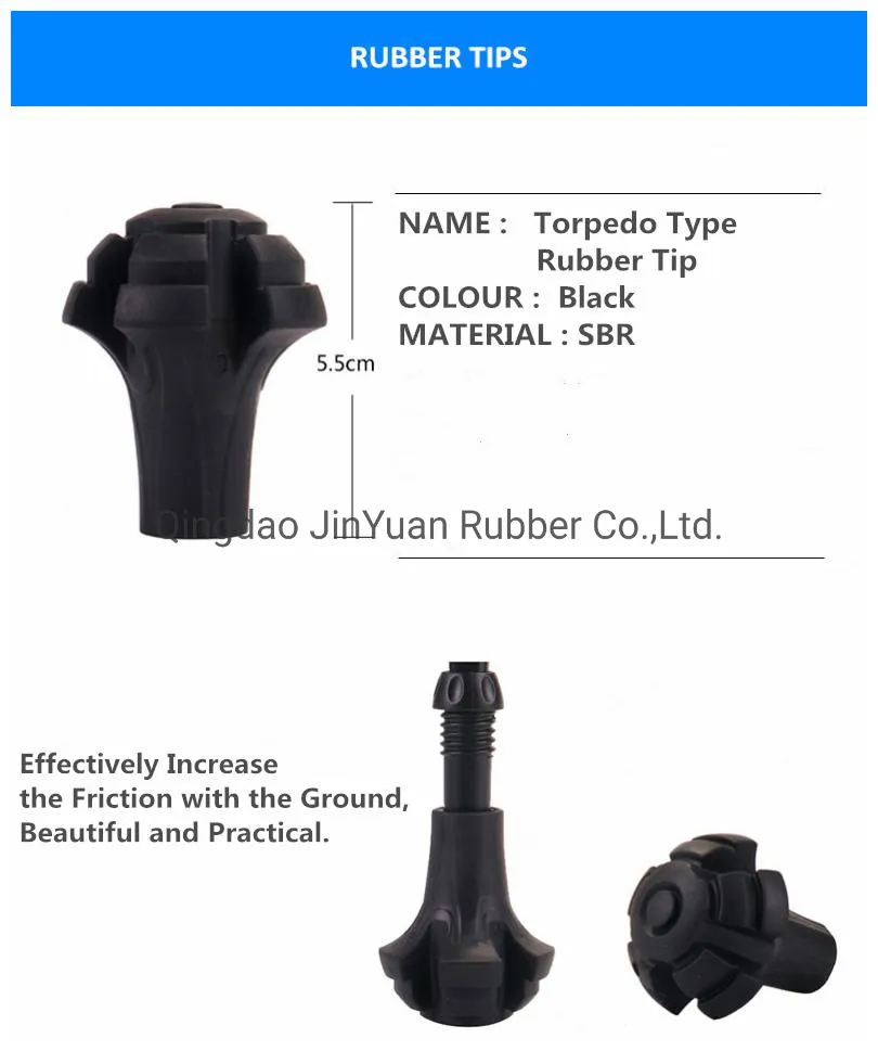 Trekking Pole Rubber Tips Cover for Outdoor Walking Aluminium Alloy Hiking Stick Part Accessorie