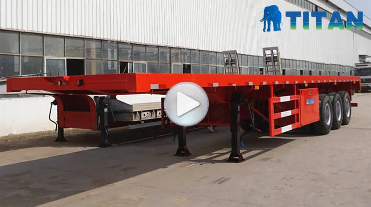 Tripple Axle Flat Bed 40FT Container Carrier Trailer Platform Semi Truck Flatbed Trailer for Sale Price