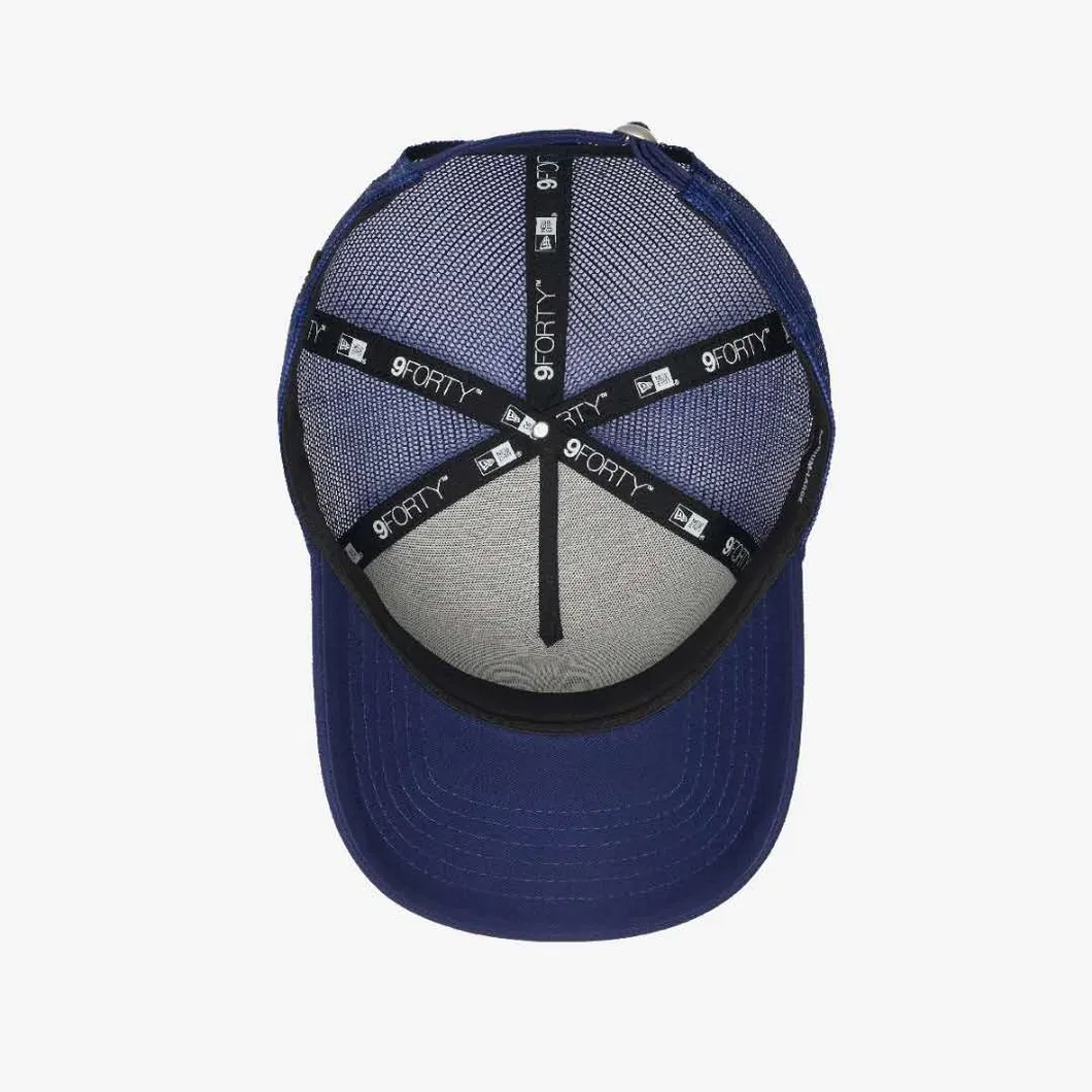 Trucker Cap with Applique Embroidery and Mesh Customized New-Era Cotton 5 Panel Fashion Sports Baseball Caps Hats
