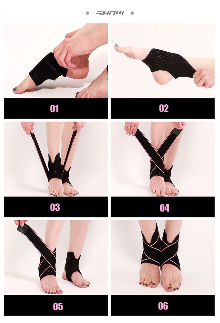 Two Color Adjustable Ankle Support Brace