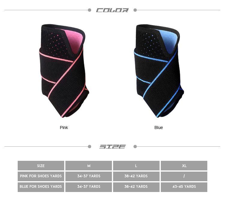 Two Color Adjustable Ankle Support Brace