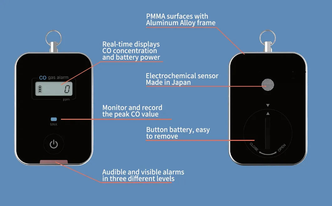 Vehicle Co Gas Alarm Carbon Monoxide Gax Alarm