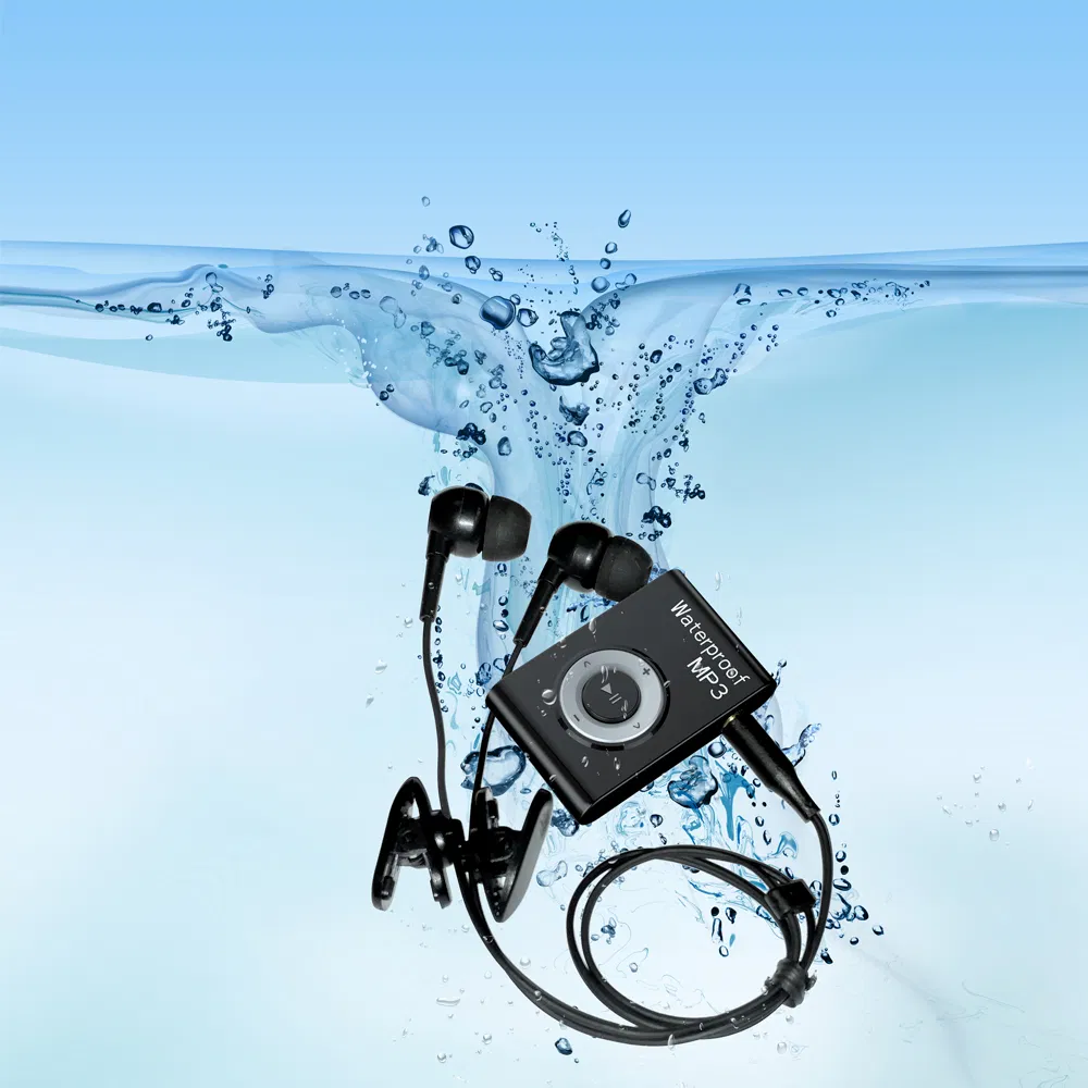 Wasterproof MP3 4G Memory Build in Swimming MP3 Underwater Diving MP3 Player with FM Function