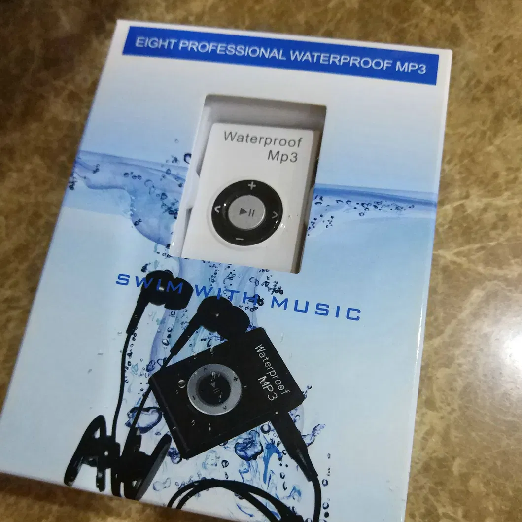 Wasterproof MP3 4G Memory Build in Swimming MP3 Underwater Diving MP3 Player with FM Function