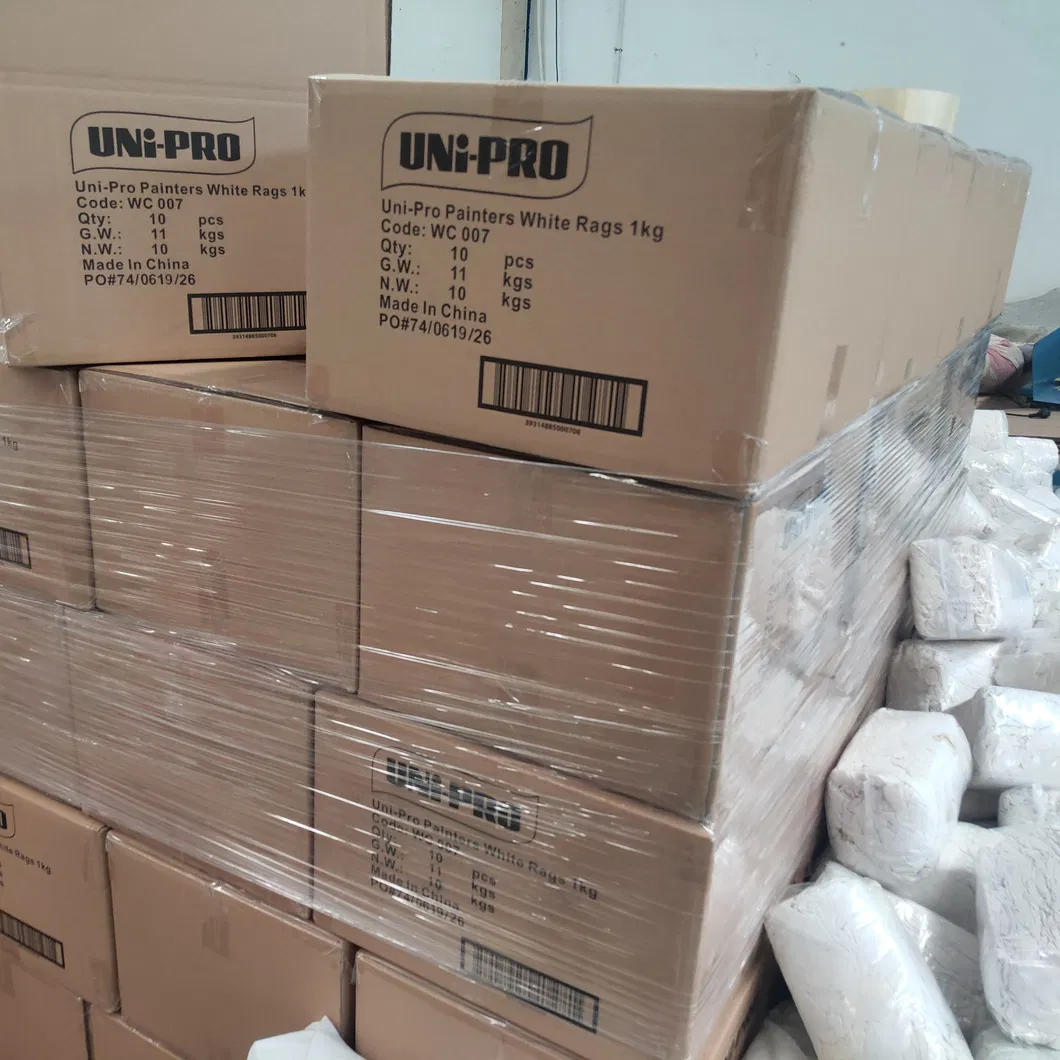 White T-Shirt with Logo Print Cloths Industrial Machine Cleaning Rags for South Africa