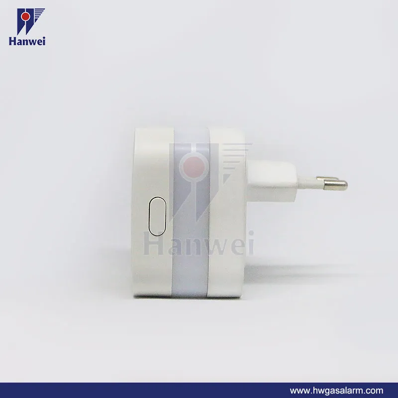 WiFi Smart Combustible Gas Alarm with Self-Examination Button and Ring Warning Light Design