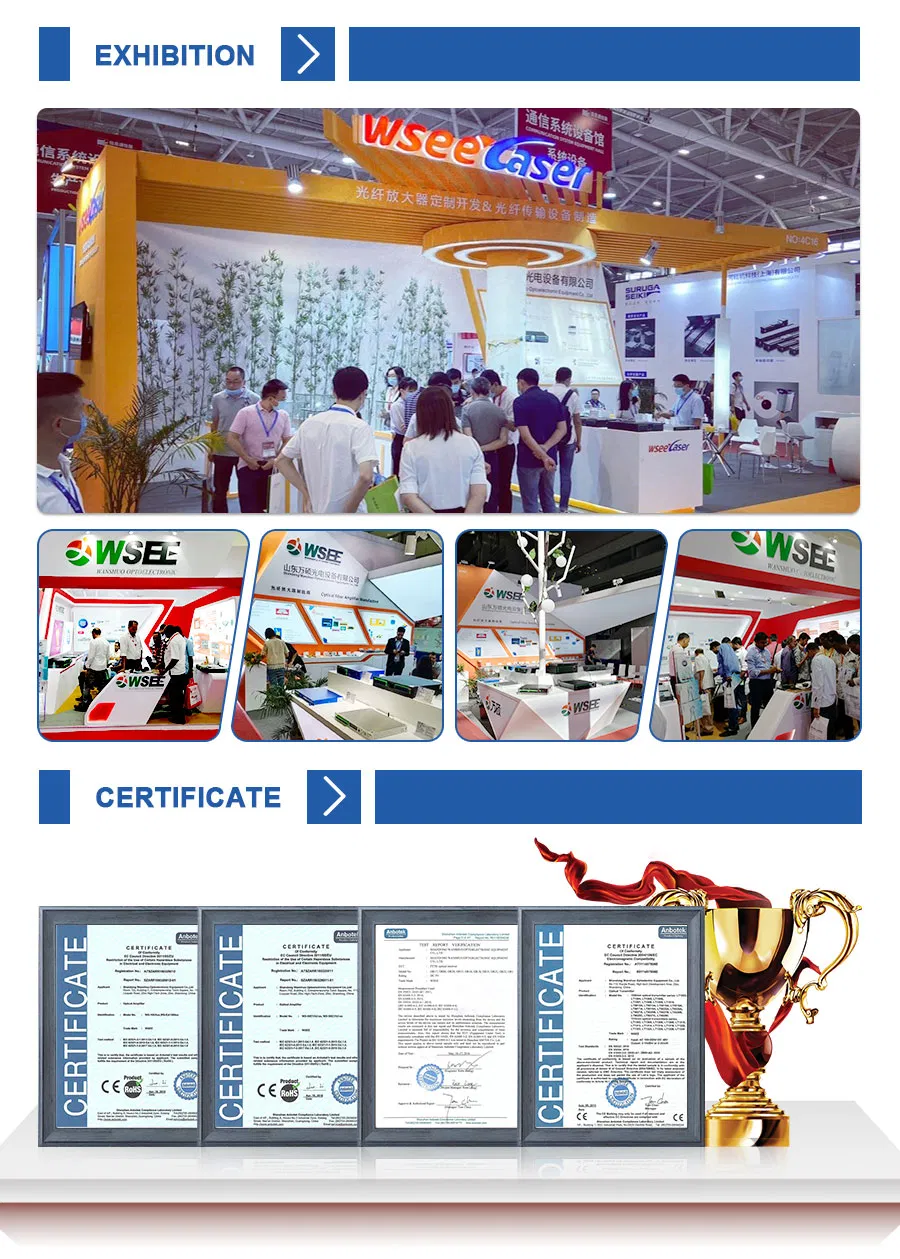 Wsee 1550nm Optical Amplifier 2u 32port Wdm EDFA Each Port 22dBm From China Factory