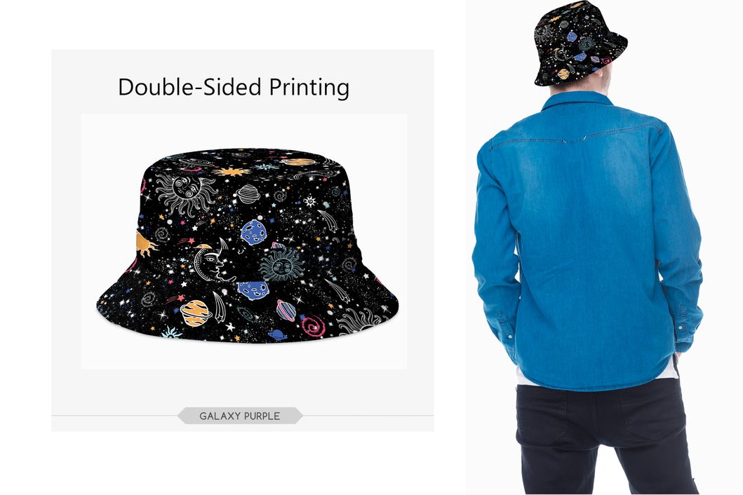Zohra Custom Bulk 3D Printing Tie-Dye Galaxy Pattern Bucket Hat